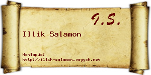 Illik Salamon névjegykártya